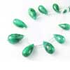 Natural Green Emerald Faceted Tear Drop Beads Strand Length 6 Inches and Size 16mm to 21mm approx.